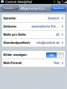 Individual configuration settings