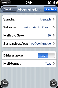 Individual configuration settings